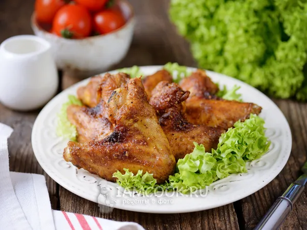 Фото готового блюда: Куриные крылышки карри в духовке