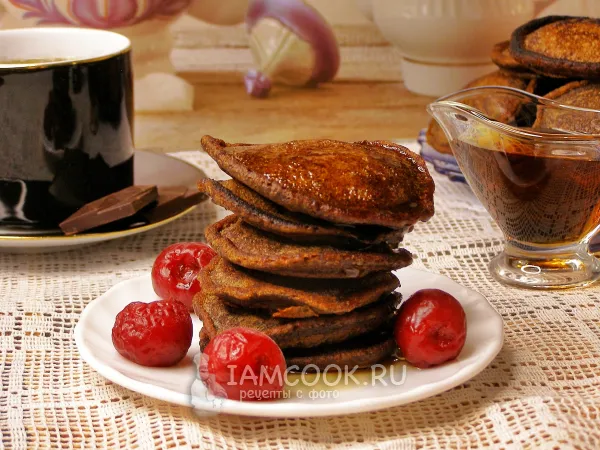 Фото блюда: Шоколадные оладьи на сыворотке