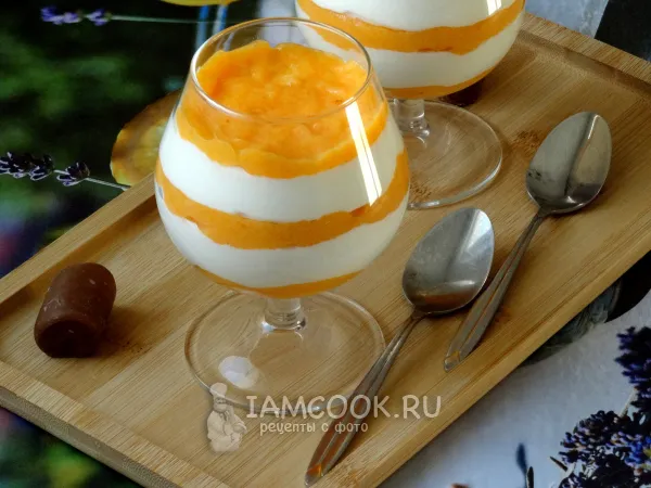 Фото блюда: Десерт с хурмой и творогом