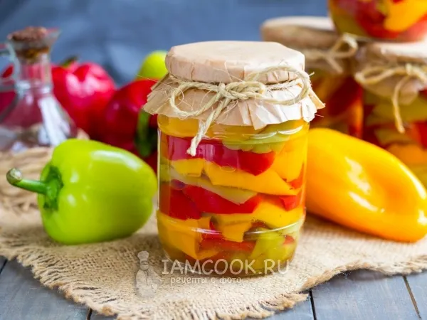 Фото блюда: Маринованный перец в масле на зиму