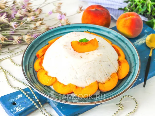 Фото готового блюда: Суфле из сметаны с желатином с фруктами