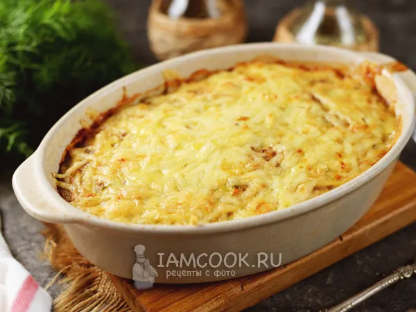 Фото блюда: Запеканка из кабачков с гречкой в духовке