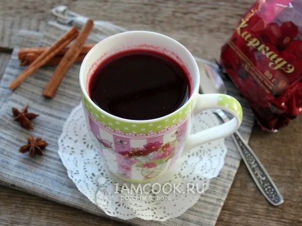 Фото блюда: Безалкогольный глинтвейн из каркаде