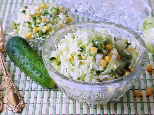 Фото блюда: Салат с ананасом и огурцами