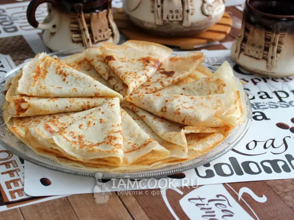 Фото готового блюда: Тонкие ромовые блины