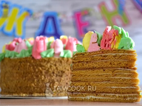 Фото блюда: Медовый торт «Чудо»