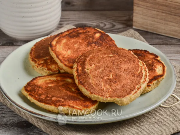 Фото готового блюда: Овсяно-банановые панкейки