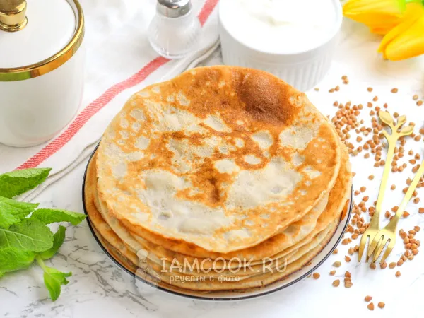 Фото блюда: Блины из гречневой муки на кокосовом молоке