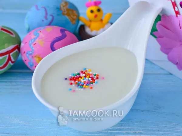 Фото готового блюда: Глазурь для куличей на крахмале