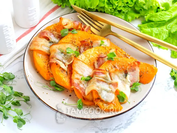 Фото блюда: Тыква в беконе в духовке