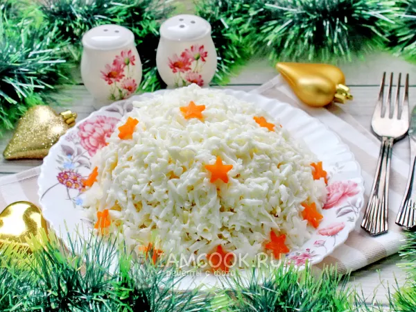 Фото блюда: Салат «Первый снег» с бужениной