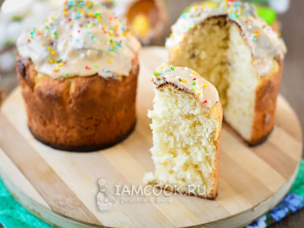 Фото готового блюда: Влажный кулич (пасхальный)