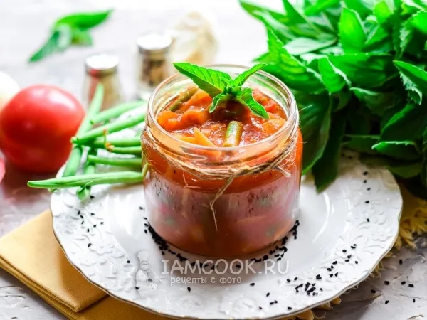 Фото блюда: Лечо со стручковой фасолью на зиму