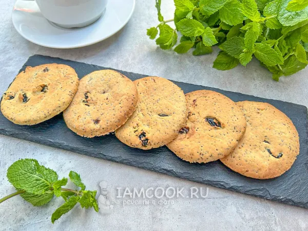 Фото готового блюда: Печенье с маком и изюмом