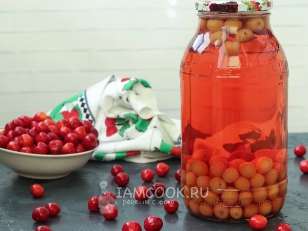 Фото блюда: Компот из черешни с косточками без стерилизации