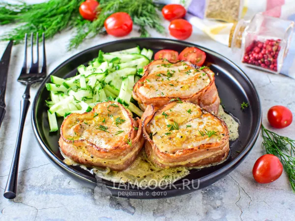 Фото блюда: Медальоны из индейки с беконом