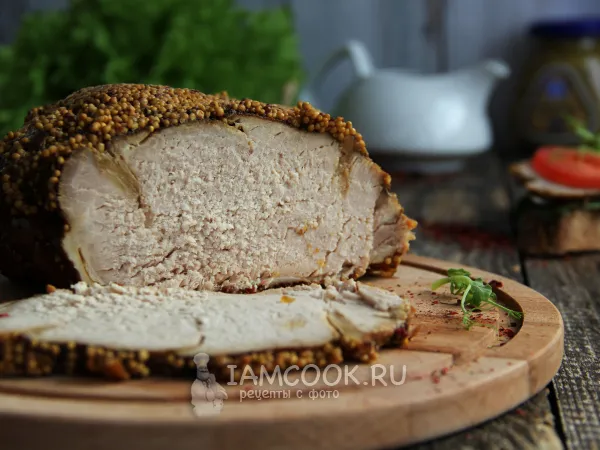 Фото блюда: Буженина из свинины в духовке с горчицей