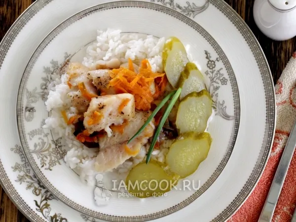 Фото готового блюда: Рыба тушеная в мультиварке