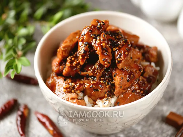 Фото готового блюда: Свинина в кисло-сладком соусе по-китайски