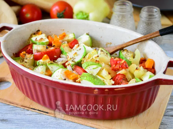 Фото блюда: Соте из кабачков в духовке