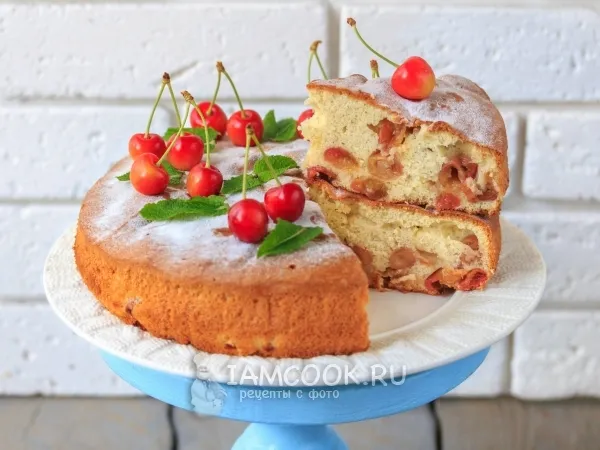 Фото блюда: Шарлотка с черешней