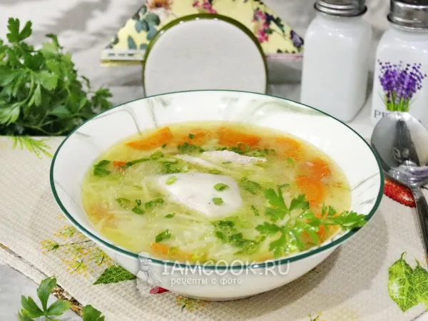 Фото блюда: Суп с рисом и вермишелью