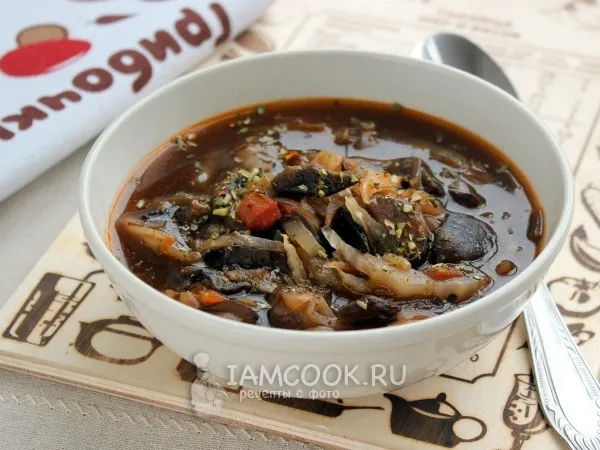 Фото блюда: Грибная солянка с капустой