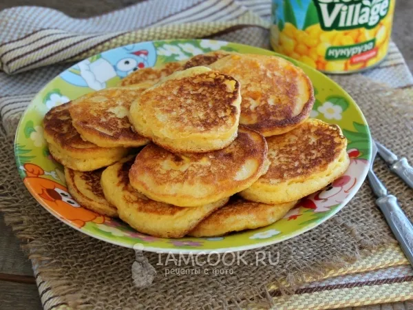 Фото блюда: Кукурузные оладьи