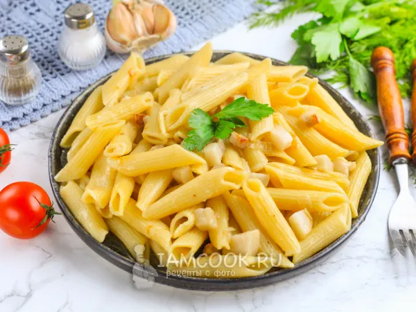 Фото блюда: Макароны с салом