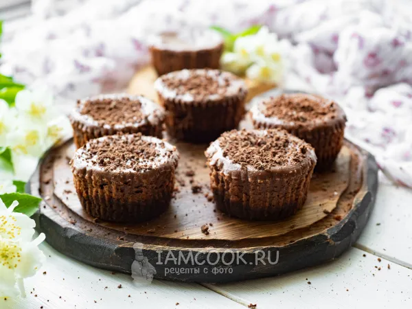 Фото блюда: Шоколадный мини-чизкейк