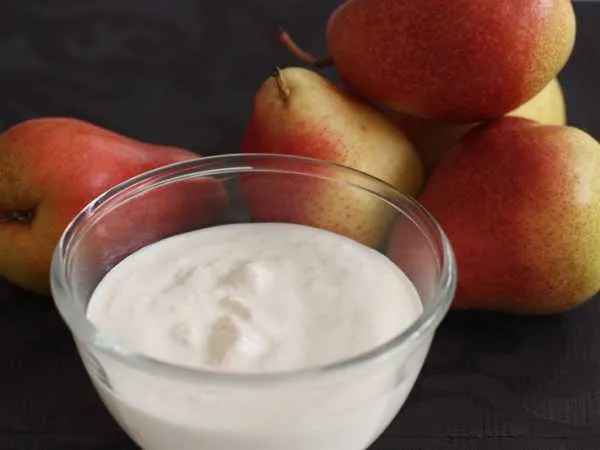 Фото блюда: Творожный десерт с грушами