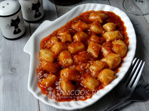 Фото готового блюда: Ньокки в томатном соусе