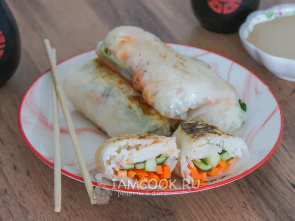 Фото блюда: Спринг-роллы с рисом и креветками