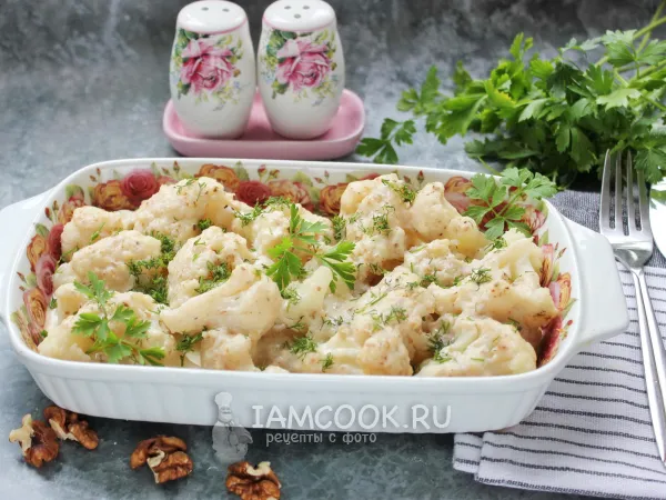 Фото блюда: Цветная капуста в ореховом соусе