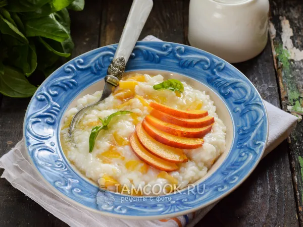 Фото блюда: Рисовая каша с персиками