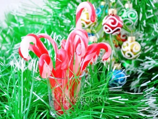 Фото блюда: Карамельные трости к новому году в домашних условиях