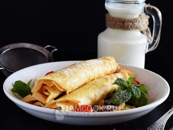 Фото готового блюда: Блины на кефире (классический рецепт)