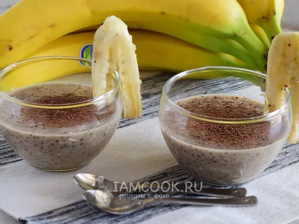 Фото блюда: Овсяный чиа-пудинг с бананом
