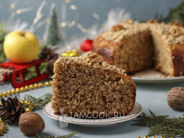 Фото блюда: Орехово-яблочный манник