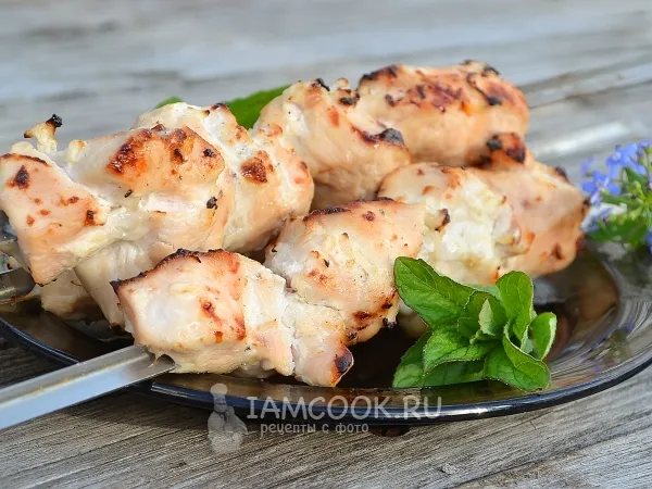 Фото блюда: Шашлык из курицы в кефире