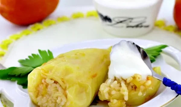 Фото блюда: Перец, фаршированный овощами и рисом