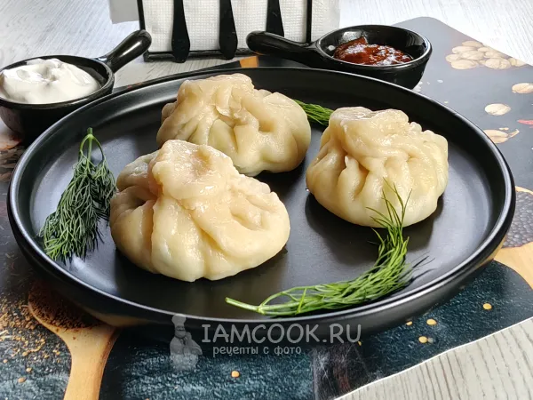 Фото готового блюда: Хинкали с сыром и зеленью