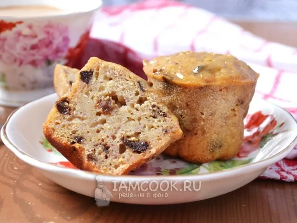 Фото блюда: Бананово-яблочные маффины