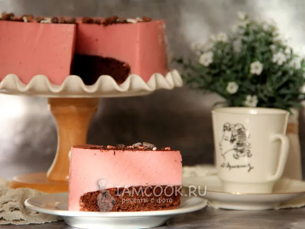 Фото блюда: Торт-суфле с клубникой