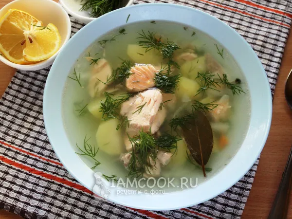 Фото блюда: Уха из головы форели