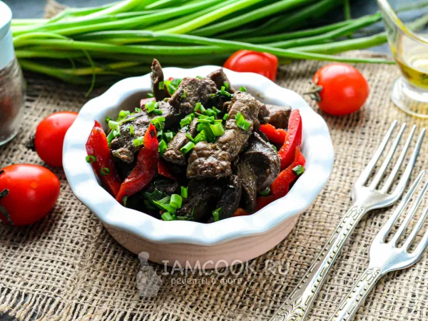 Фото готового блюда: Поджарка из говяжьей печени