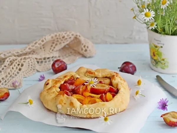 Фото готового блюда: Галета с абрикосами и сливой