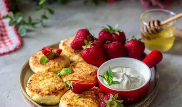 Фото блюда: Сырники с творожным сыром и творогом