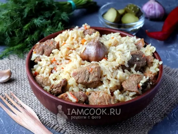 Фото блюда: Рассыпчатый плов со свининой