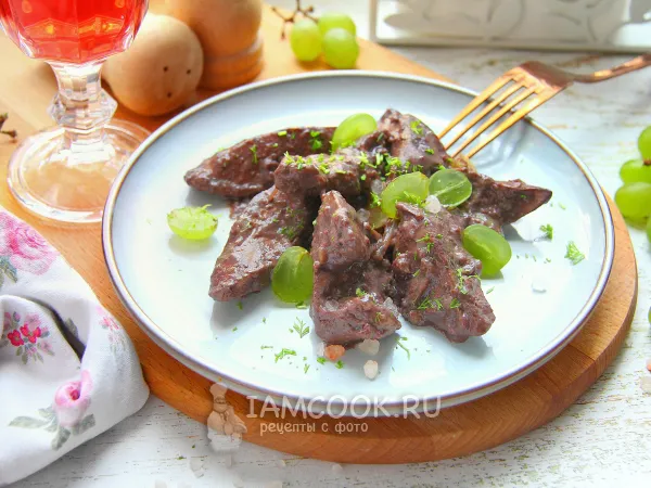 Фото готового блюда: Печень по-сицилийски